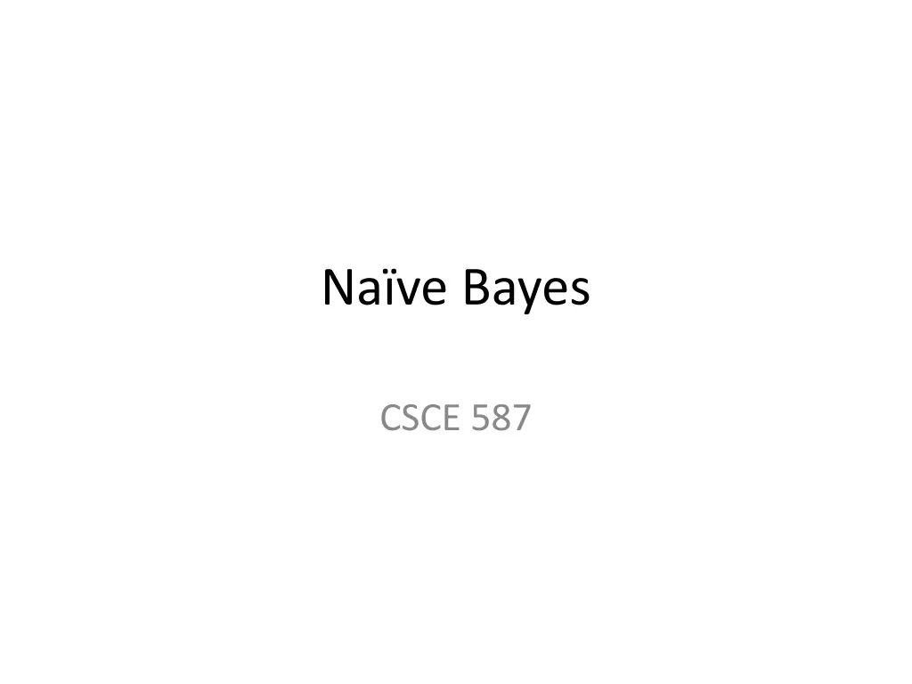 na ve bayes