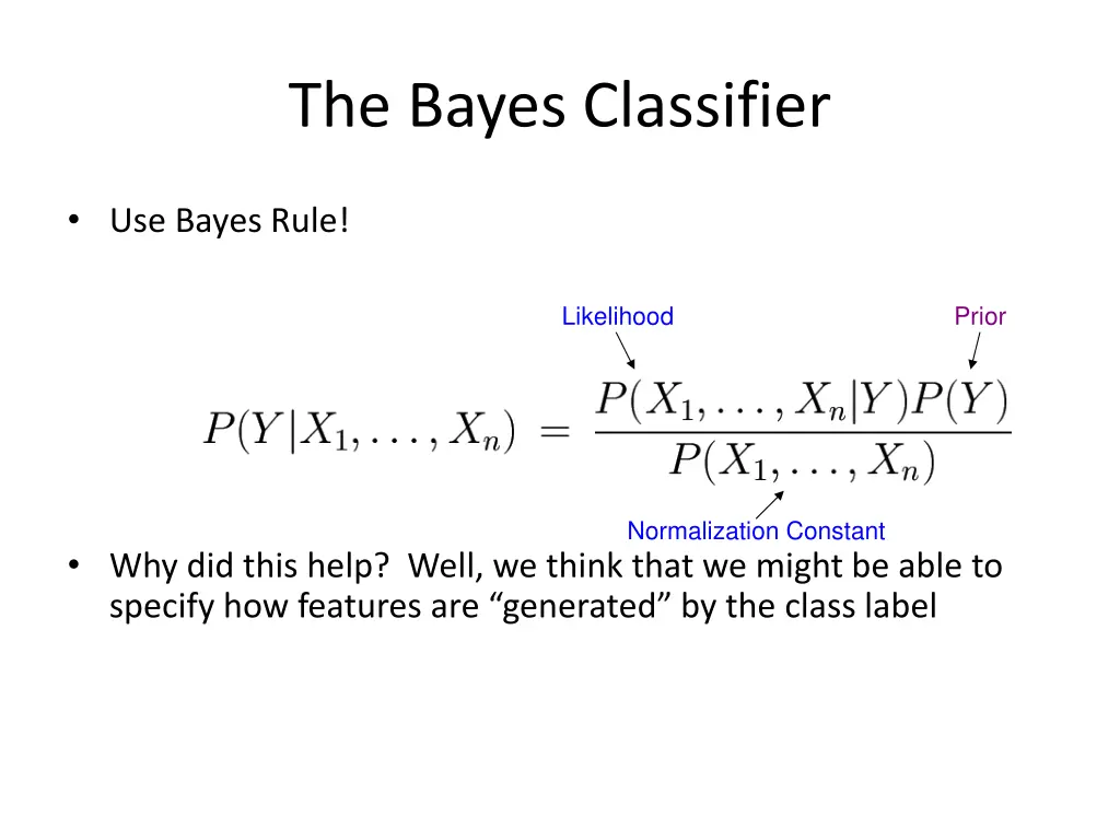 the bayes classifier