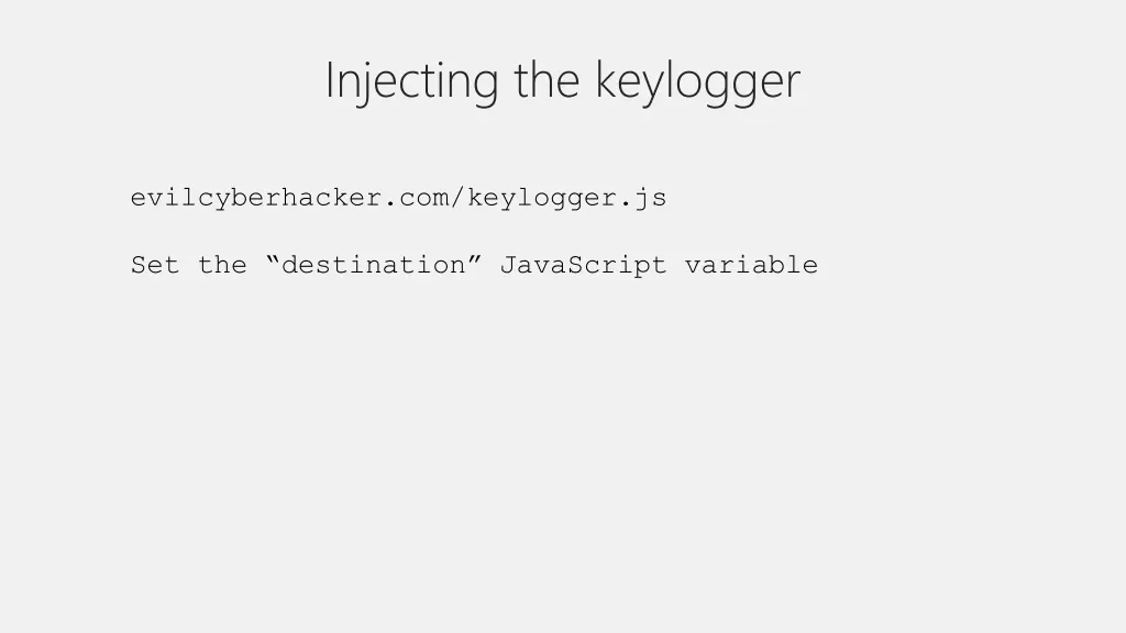 injecting the keylogger