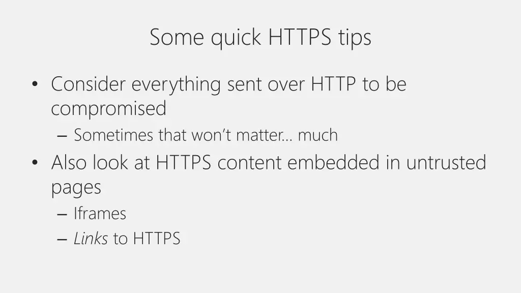 some quick https tips