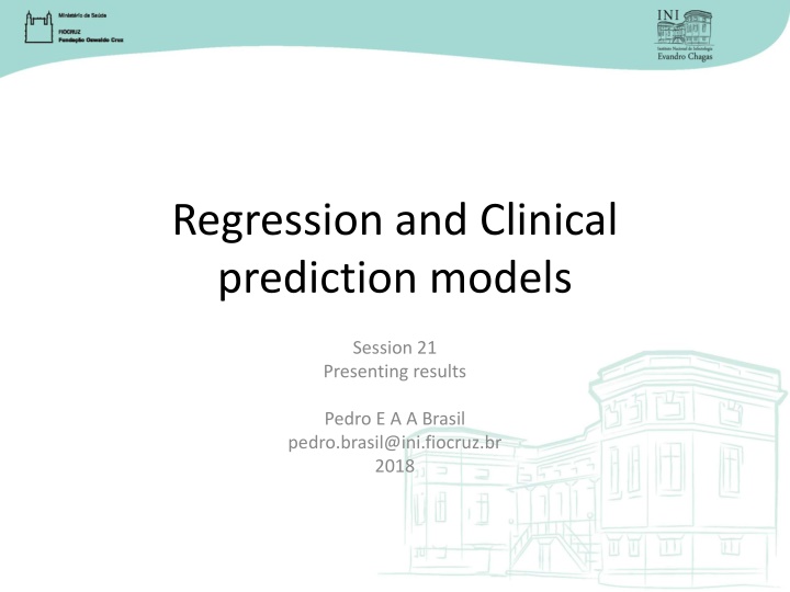 regression and clinical prediction models