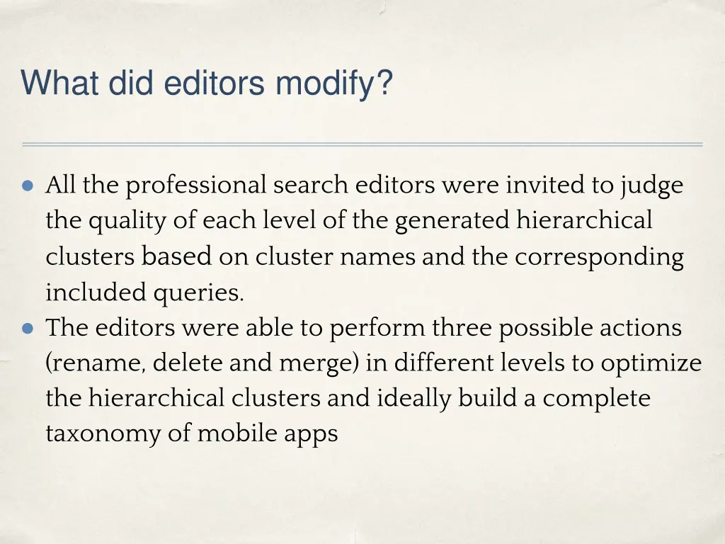 what did editors modify