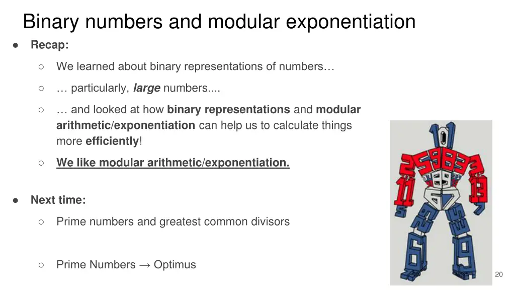 binary numbers and modular exponentiation 12