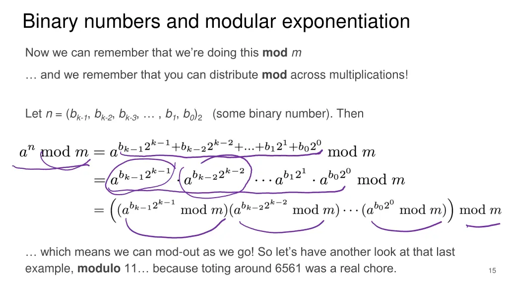 binary numbers and modular exponentiation 9