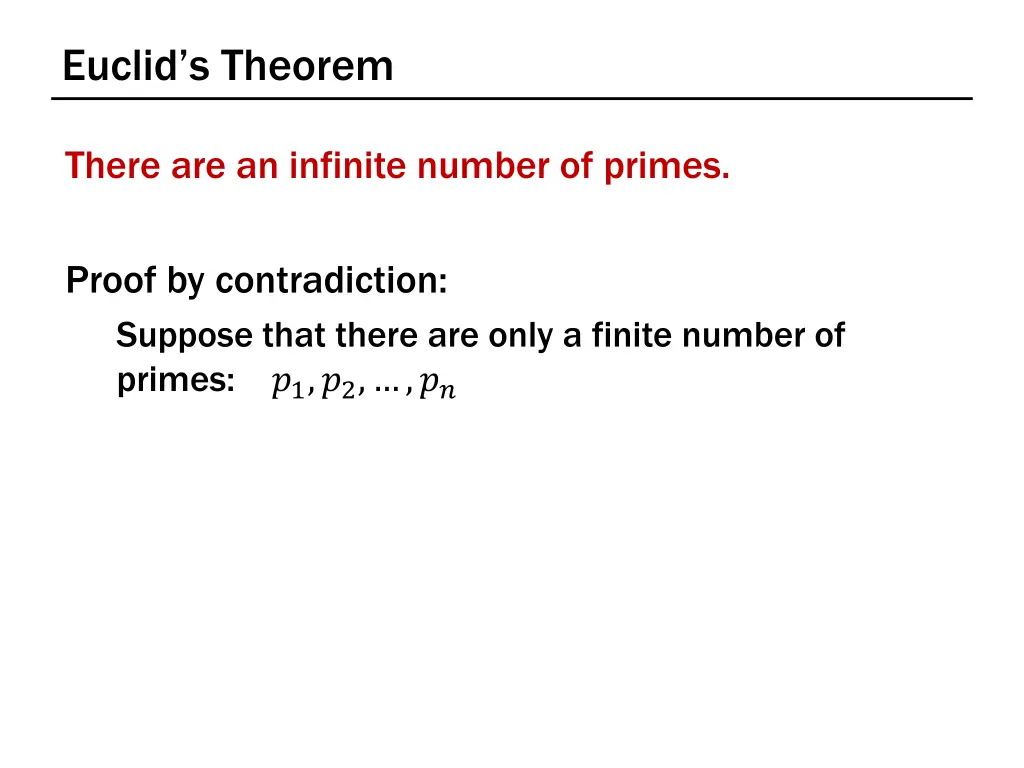 e uclid s theorem