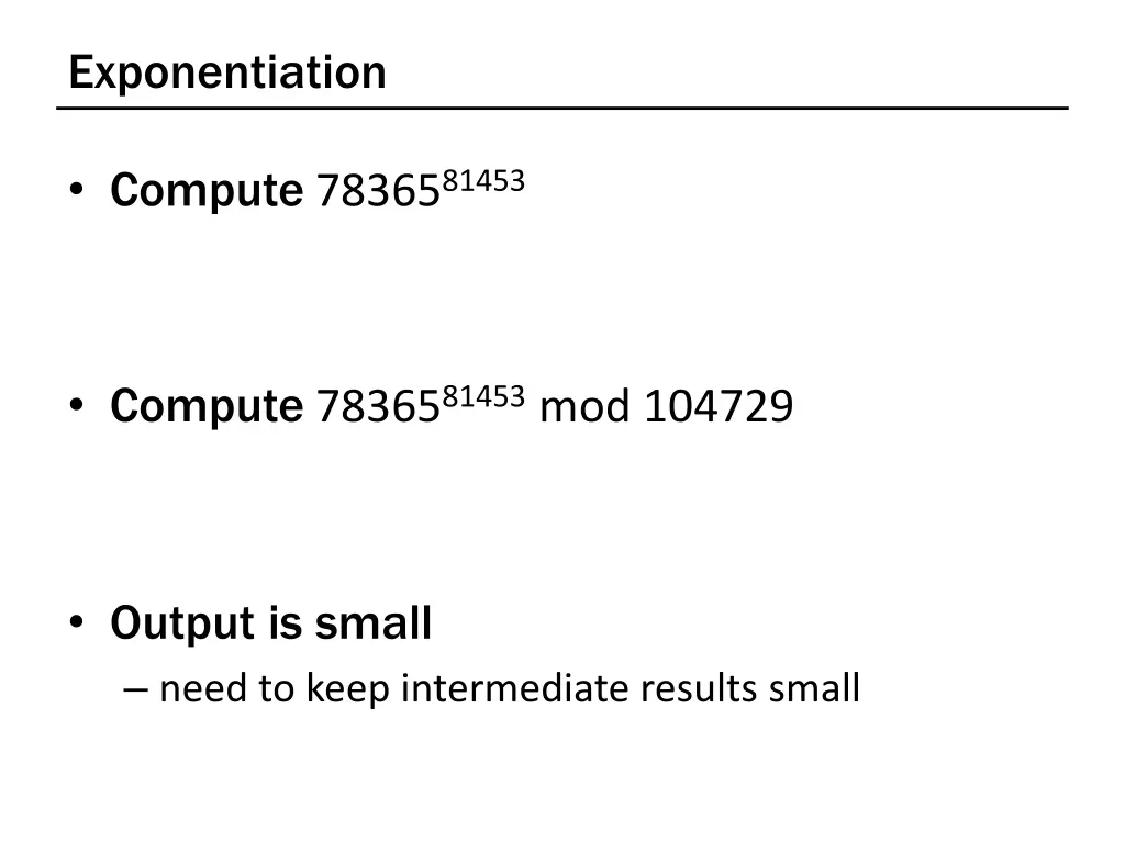 exponentiation