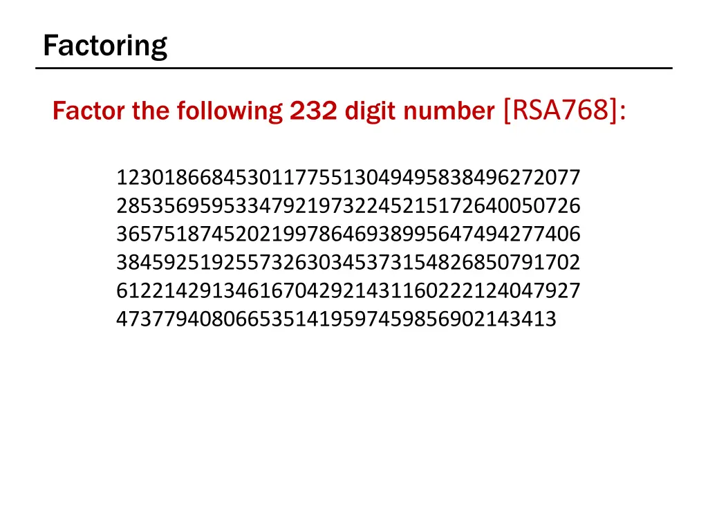 factoring