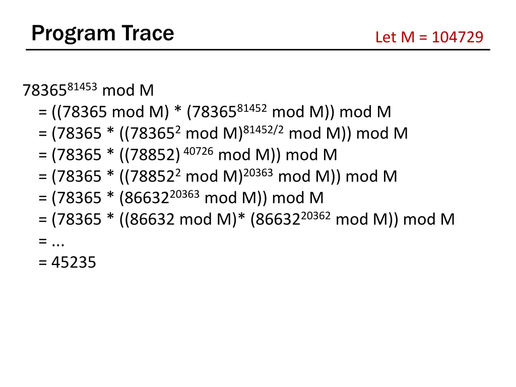 program trace