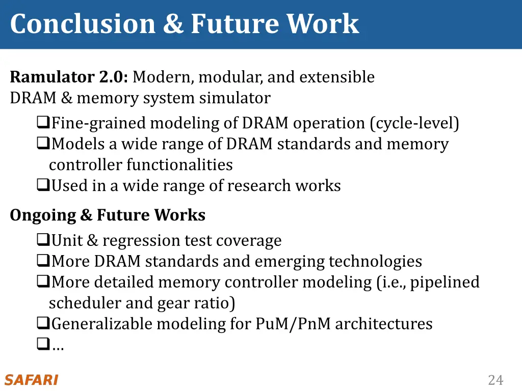 conclusion future work