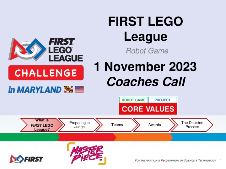 first lego league robot game 1 november 2023