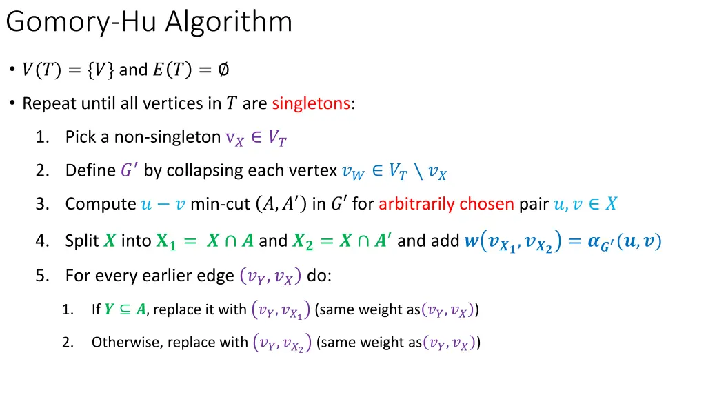 gomory hu algorithm 1