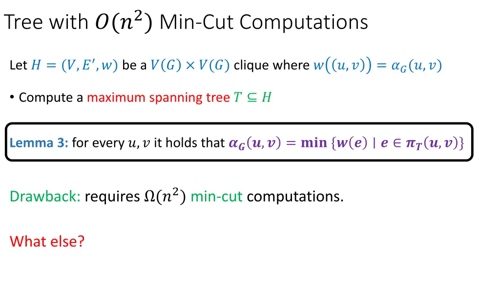 tree with 2 min cut computations 1