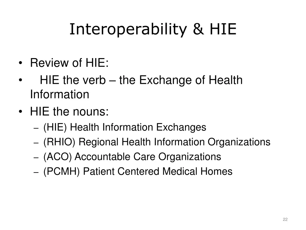 interoperability hie