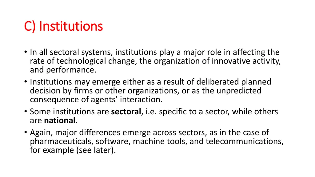c c institutions institutions