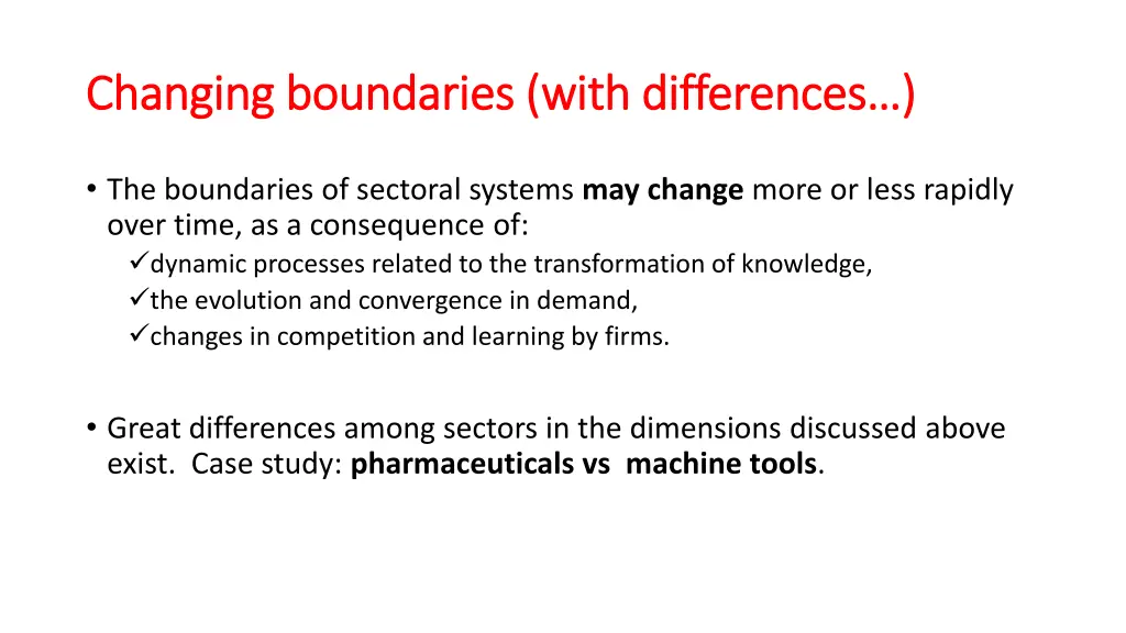 changing changing boundaries boundaries with