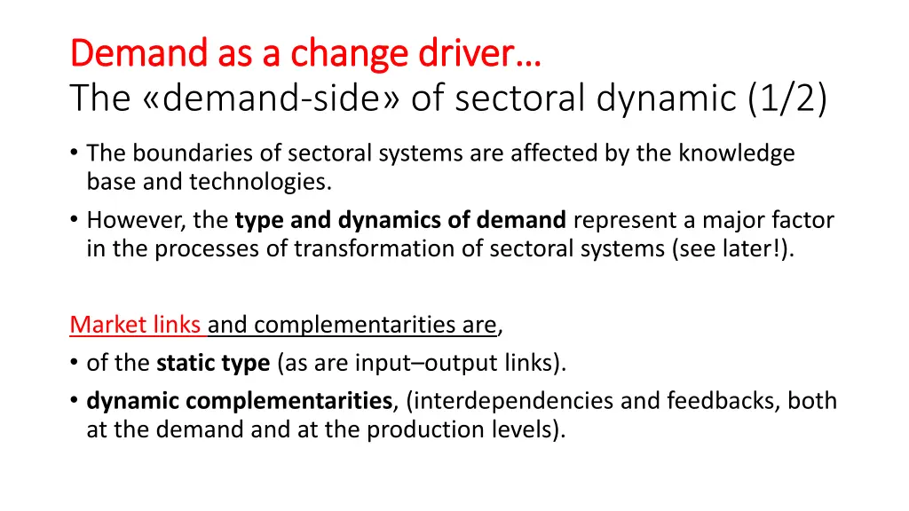demand demandas as a a change the demand side