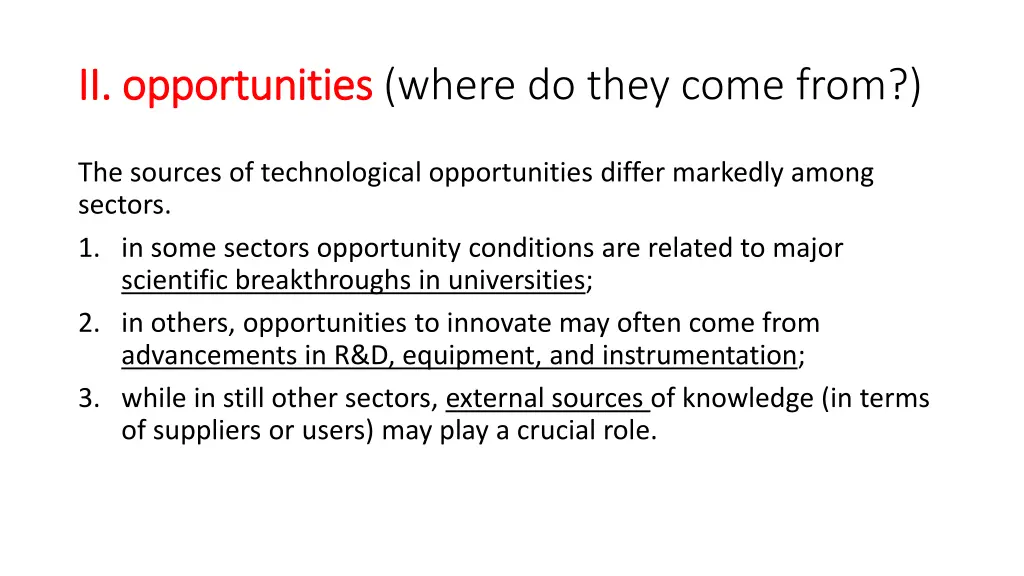 ii ii opportunities opportunities where do they