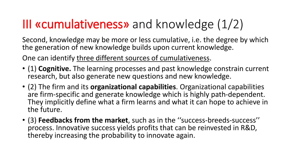 iii iii cumulativeness cumulativeness