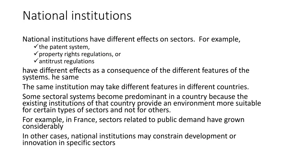 national institutions