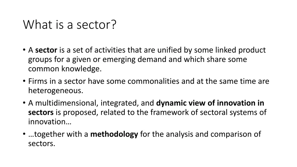 what is a sector