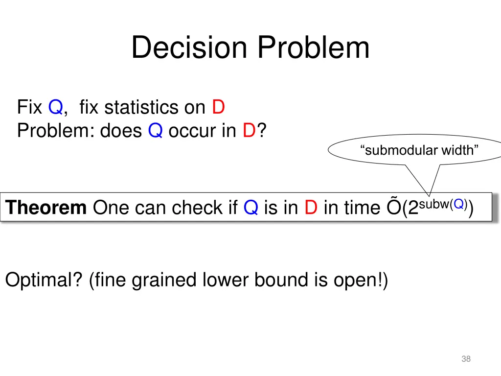 decision problem