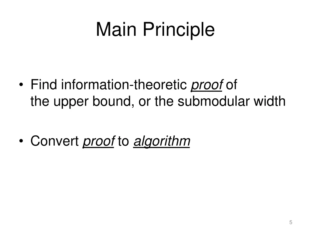 main principle