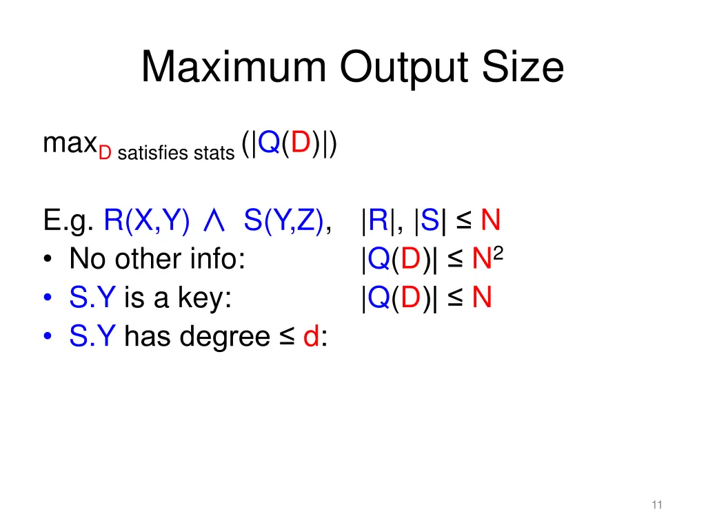 maximum output size 4