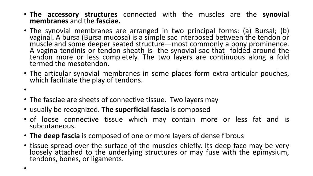 the accessory structures connected with