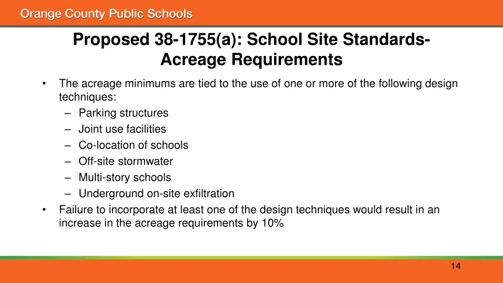 proposed 38 1755 a school site standards acreage 1