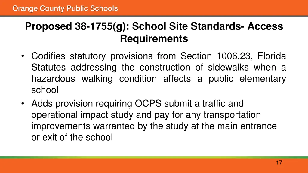proposed 38 1755 g school site standards access