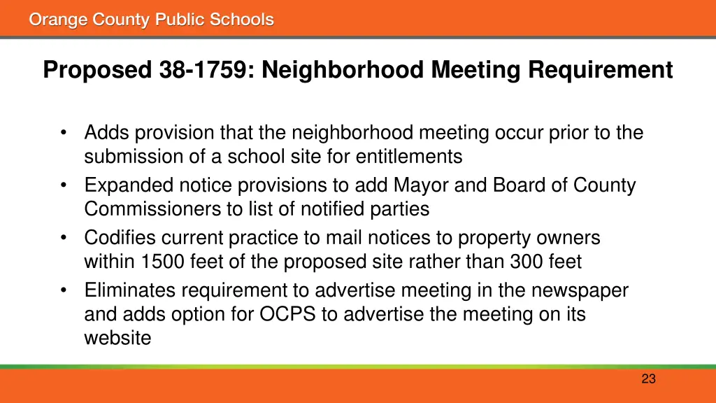 proposed 38 1759 neighborhood meeting requirement