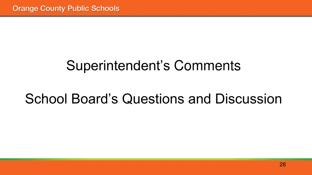 superintendent s comments