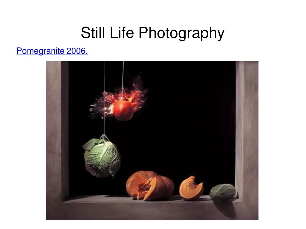 still life photography pomegranite 2006