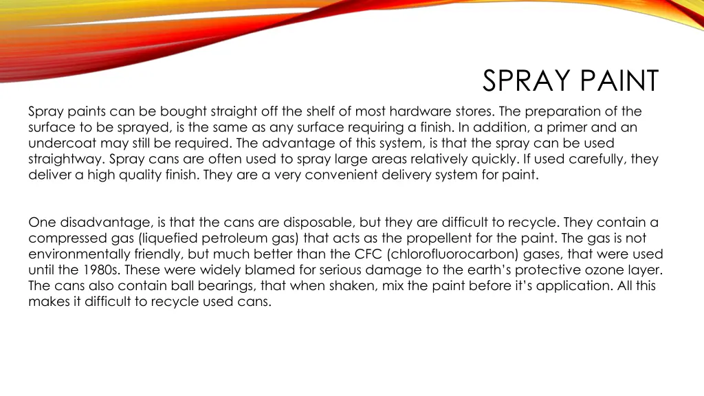 spray paint