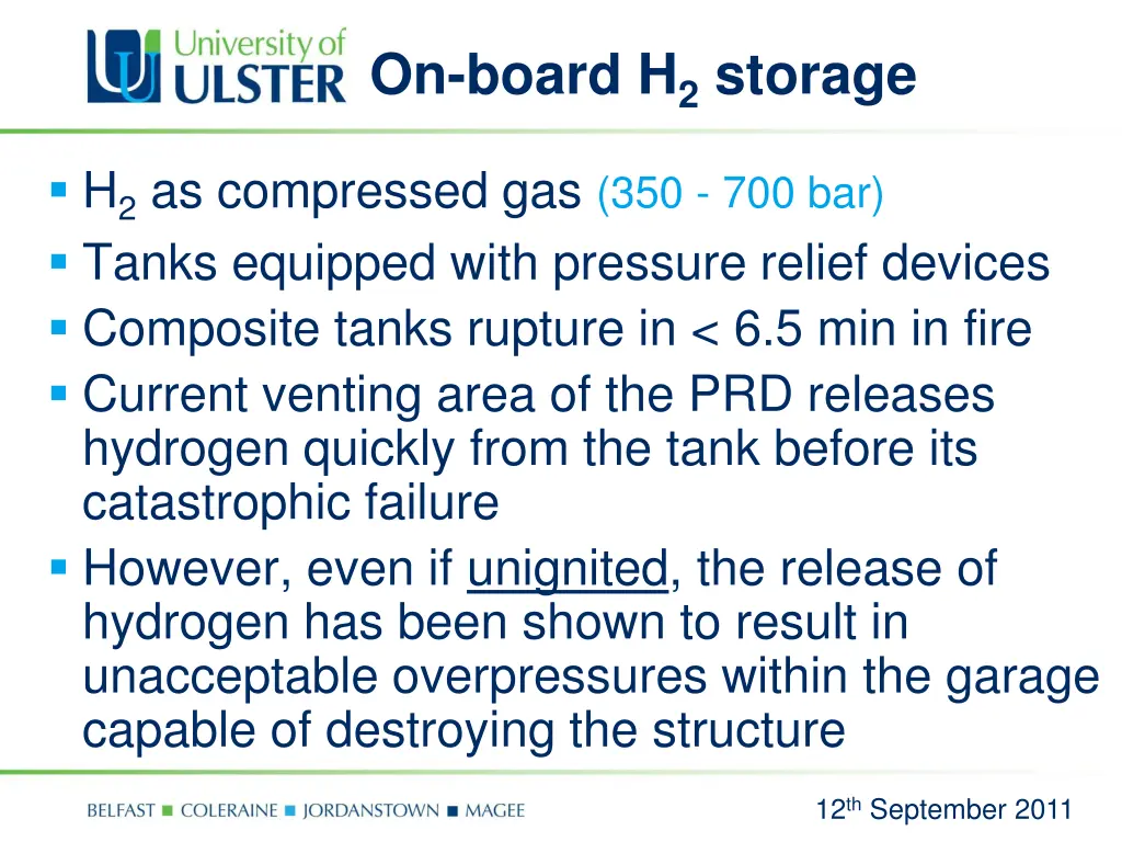 on board h 2 storage