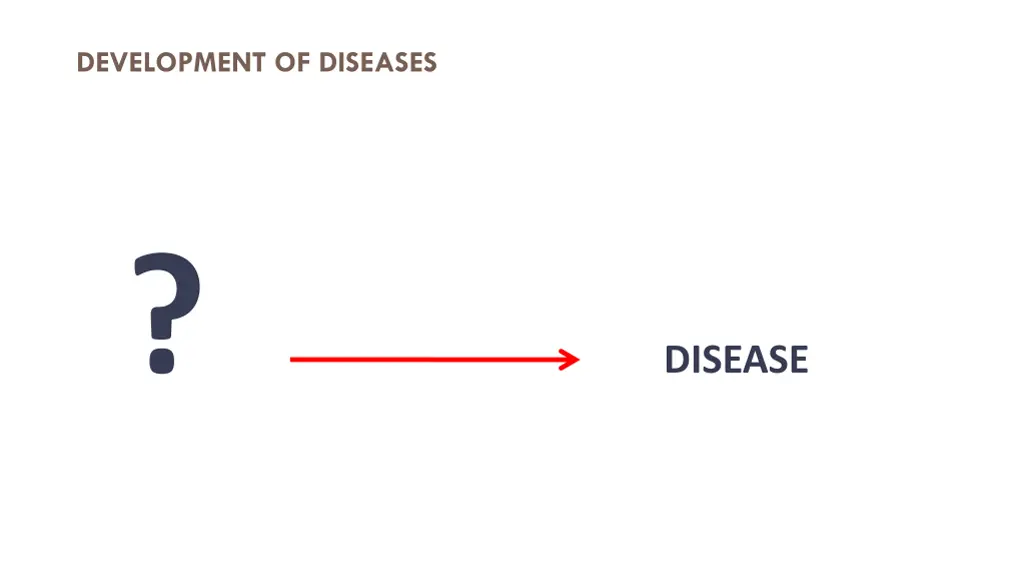 development of diseases
