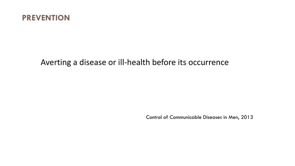 prevention