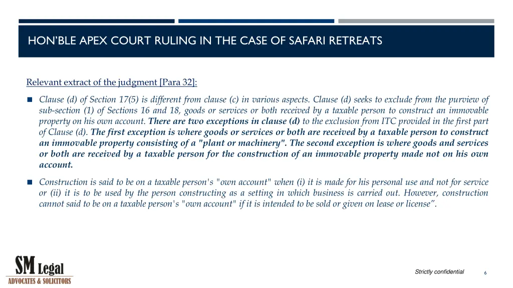 hon ble apex court ruling in the case of safari 4