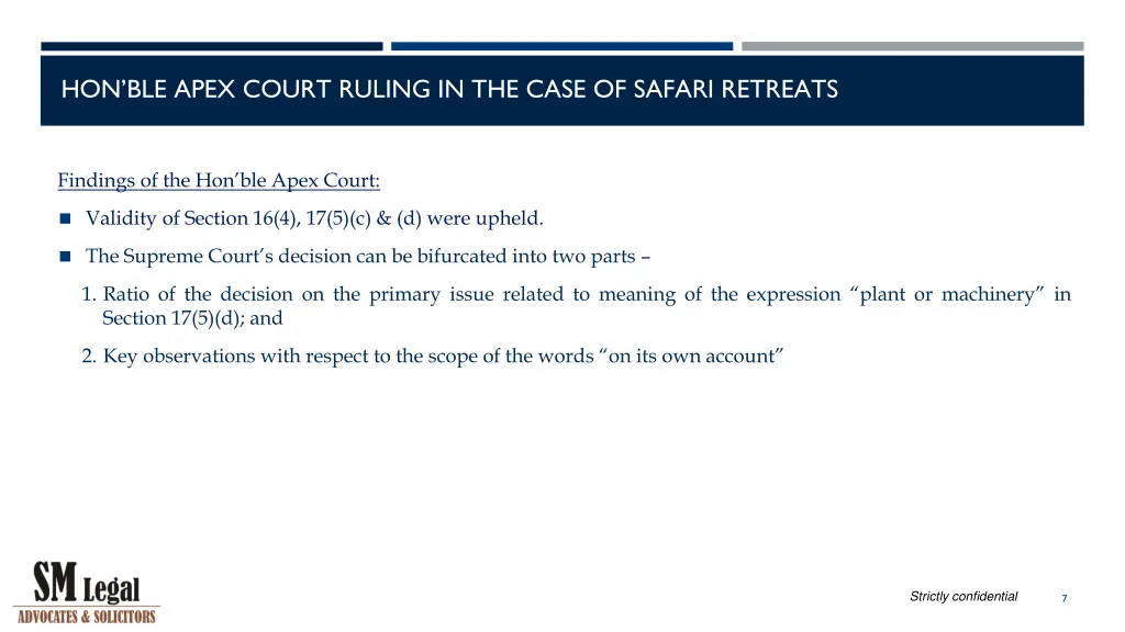 hon ble apex court ruling in the case of safari 5