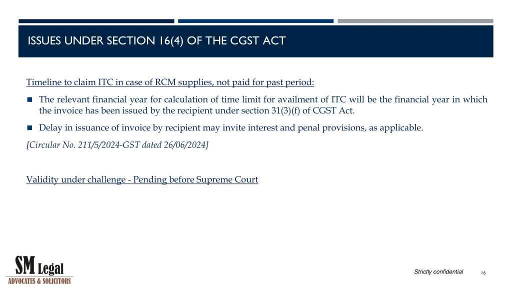 issues under section 16 4 of the cgst act