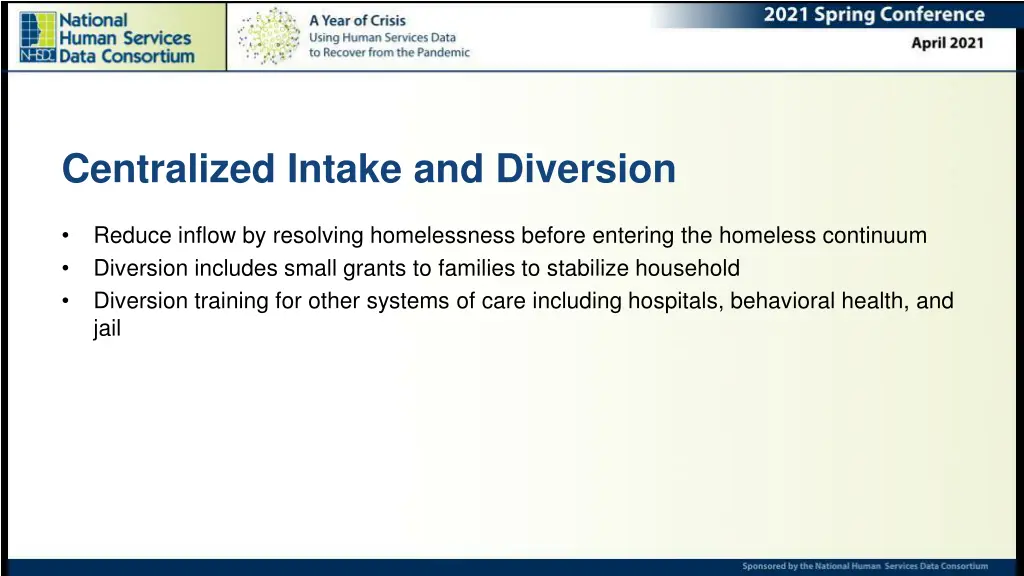 centralized intake and diversion