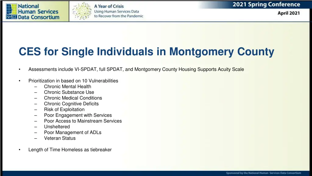 ces for single individuals in montgomery county