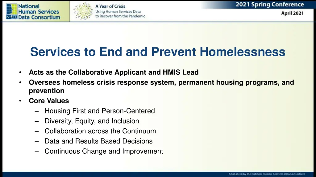 services to end and prevent homelessness