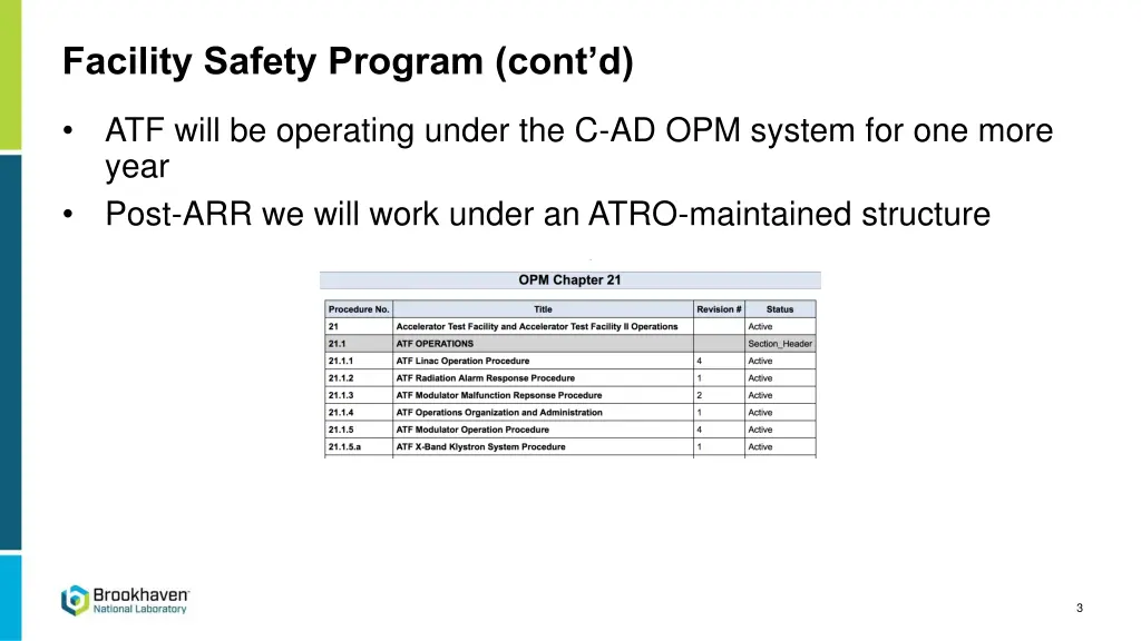 facility safety program cont d