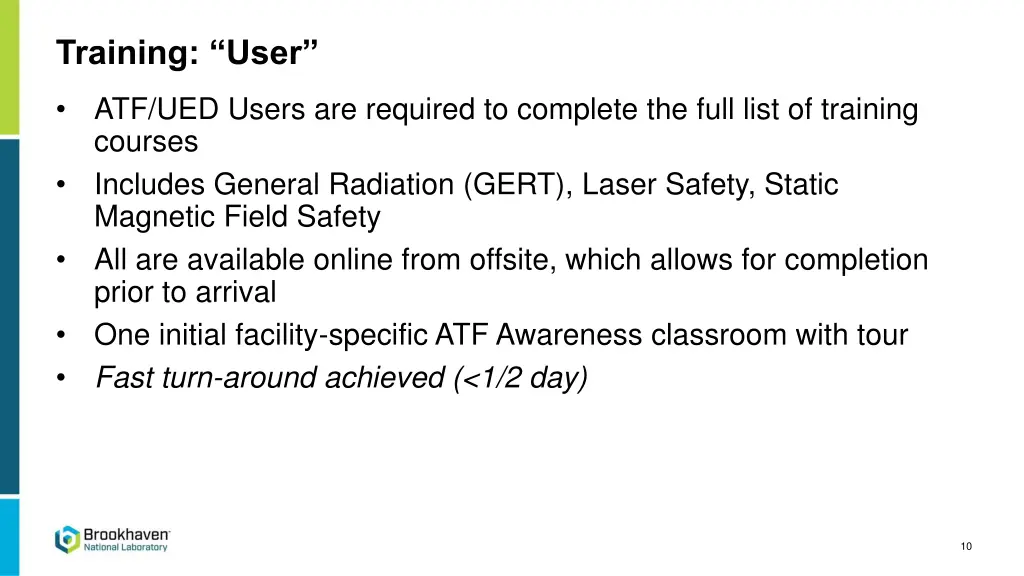 training user