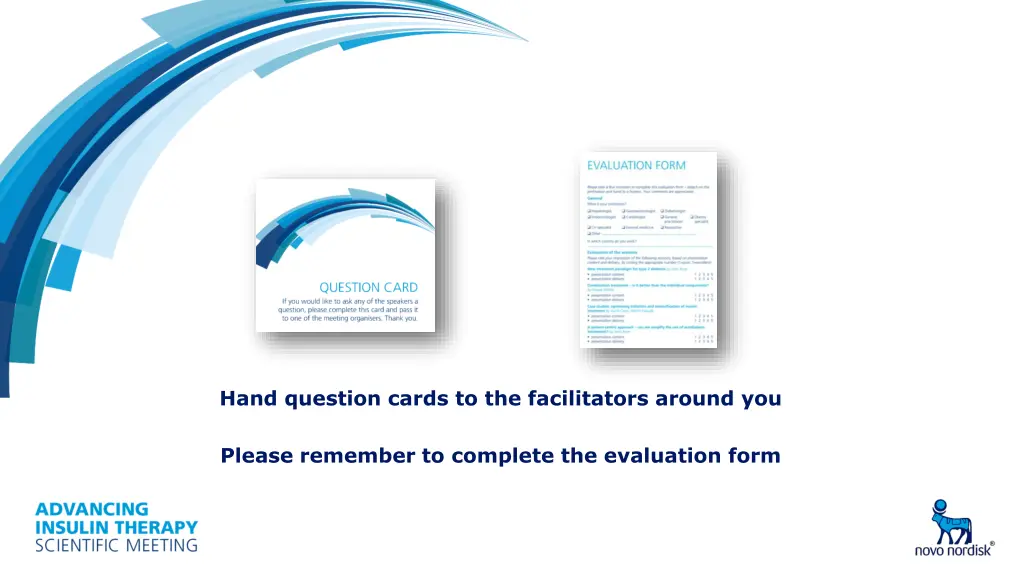 hand question cards to the facilitators around you