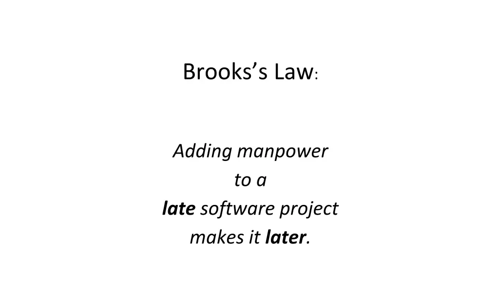 brooks s law