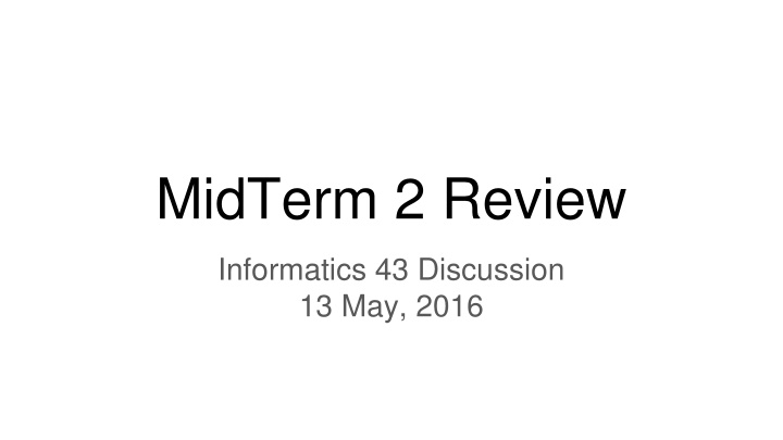 midterm 2 review