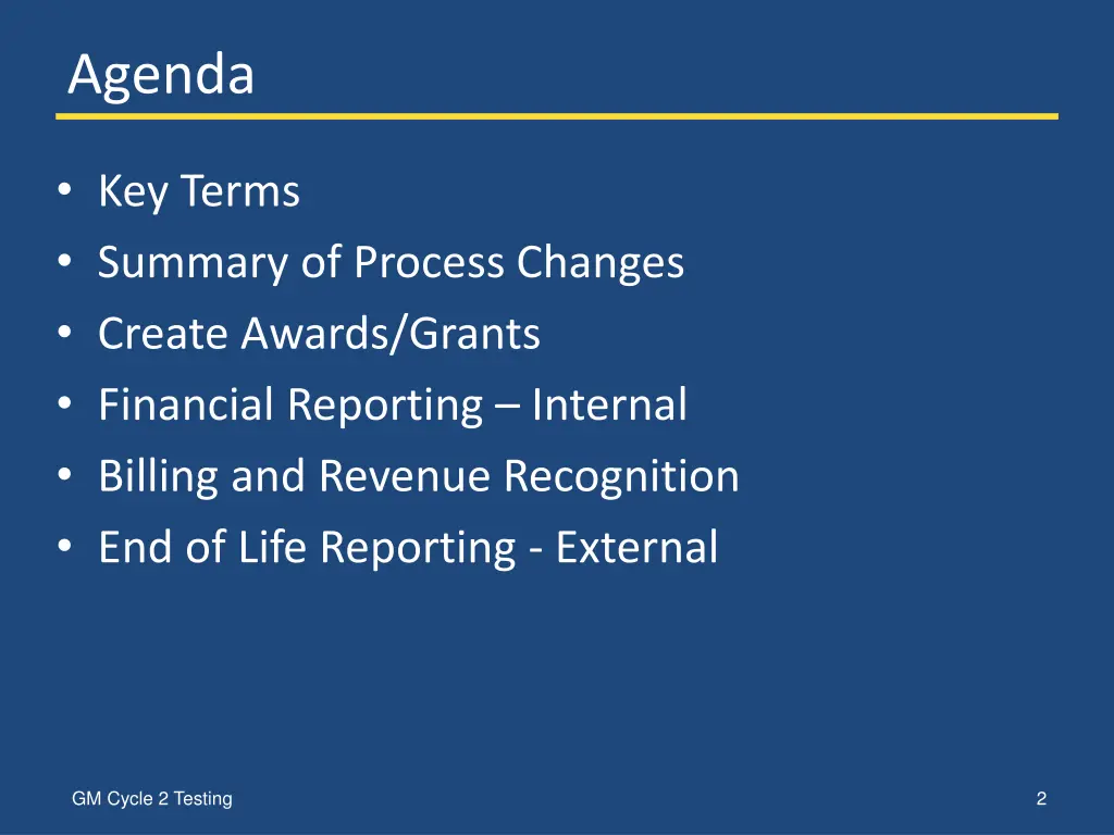 agenda