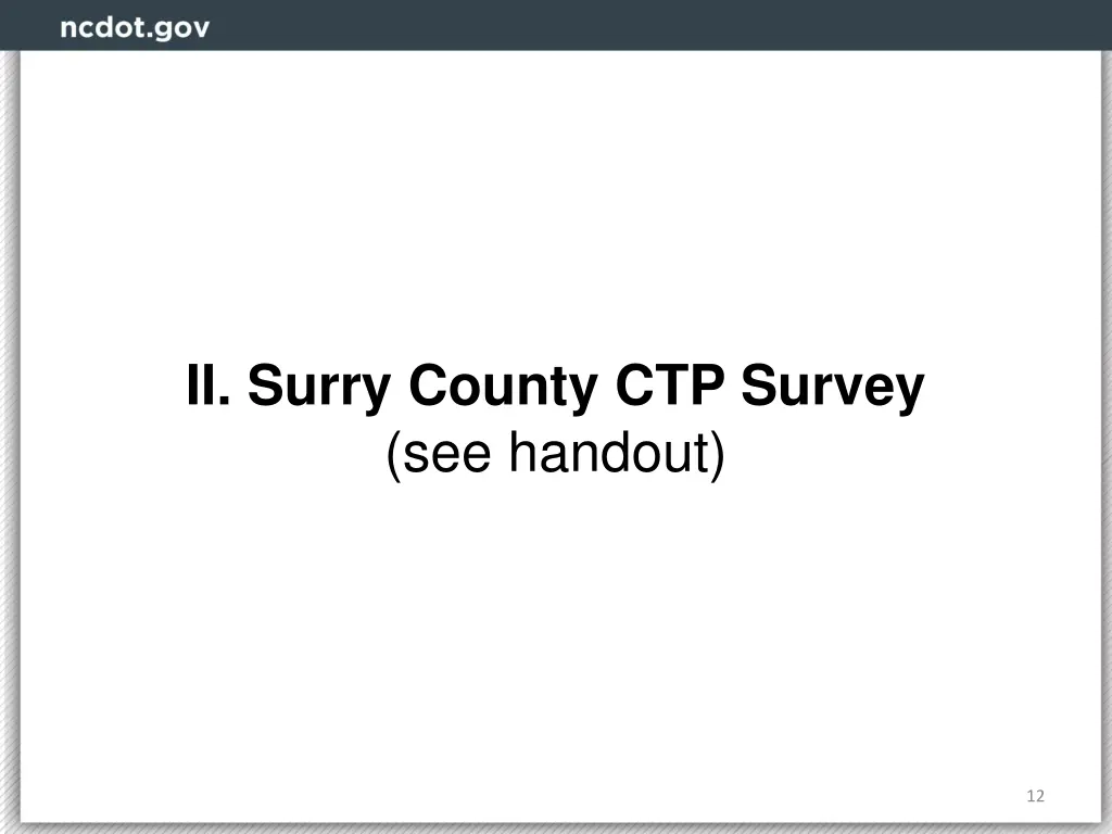 ii surry county ctp survey see handout